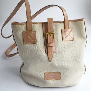 AUTH Vintage Dooney & Bourke Cream Buckle Bag Smal